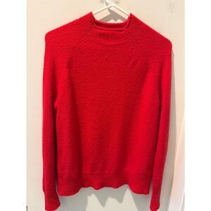 J. Crew Roll Neck Bright Red Marino wool blends Knit Sweater size XS
